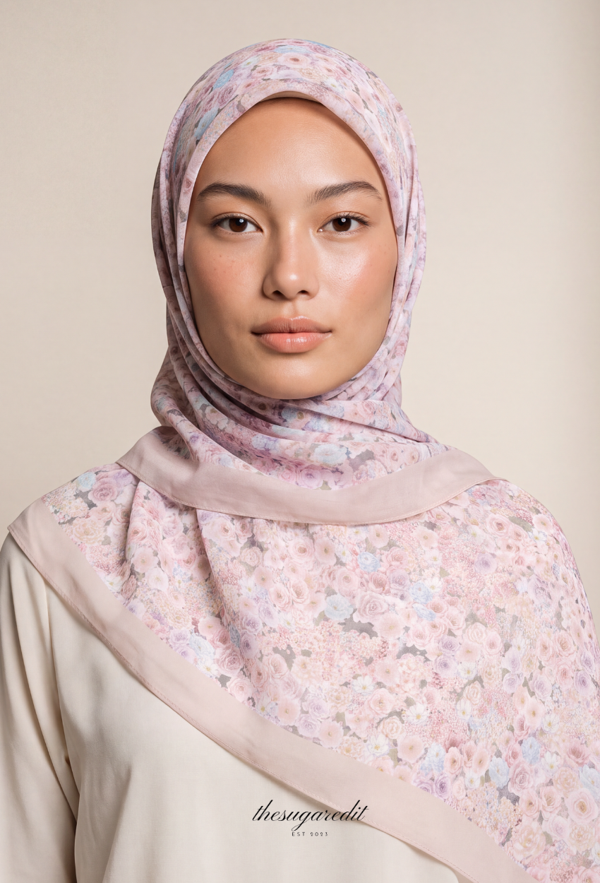 TSE BloomInvitation Japanese Cotton Voile Square  - Jermyn