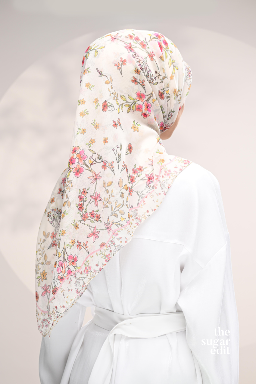 THESUGAREDIT Whispering Bloom Japanese Cotton Voile In (Serene Blossom)