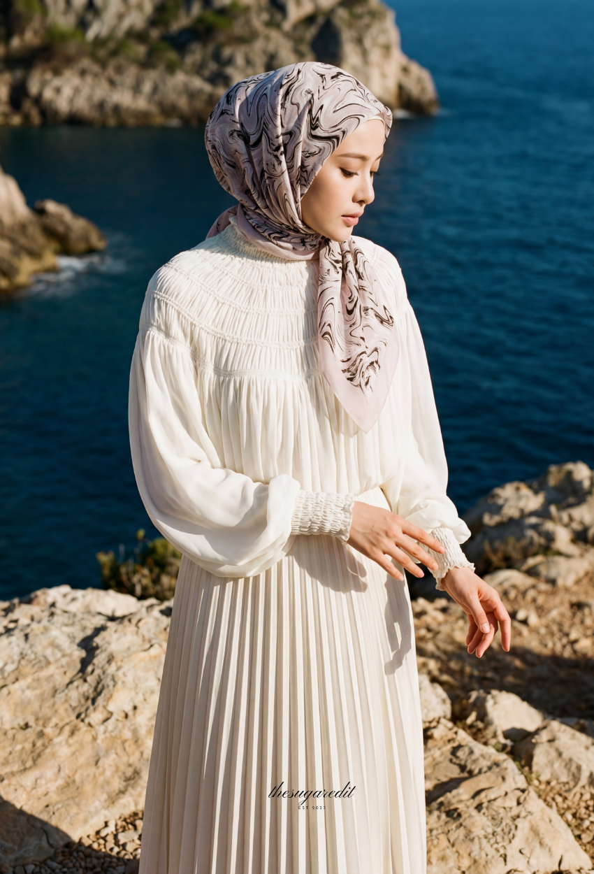 TSE Grace Collection Japanese Voile Square In YouAreEnough