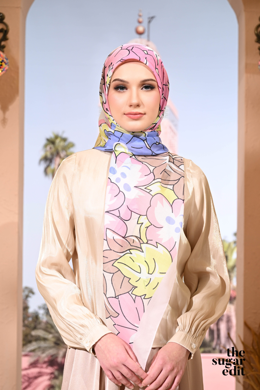 THESUGAREDIT Jasmine Collection French Cotton Bawal ( BUBBLY )