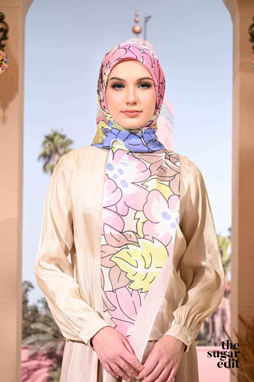 YES THESUGAREDIT Jasmine Collection French Cotton Bawal ( BUBBLY )