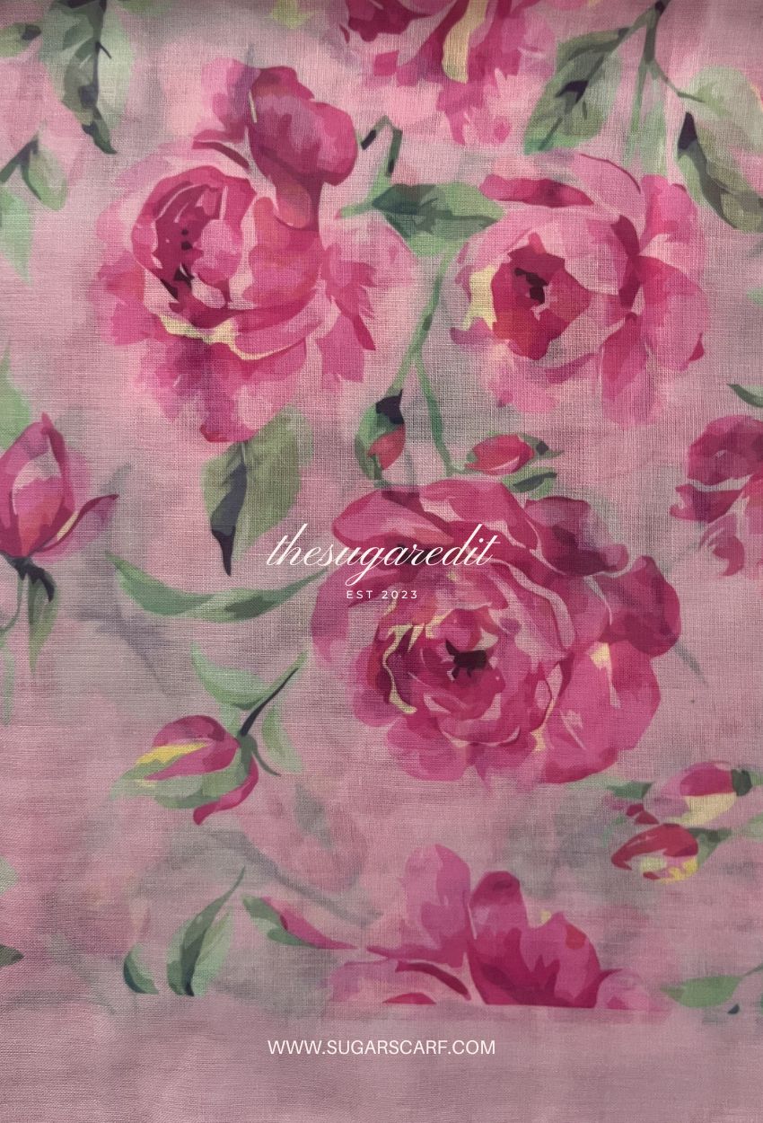 TSE BloomInvitation Japanese Cotton Voile Square - Shinjuku