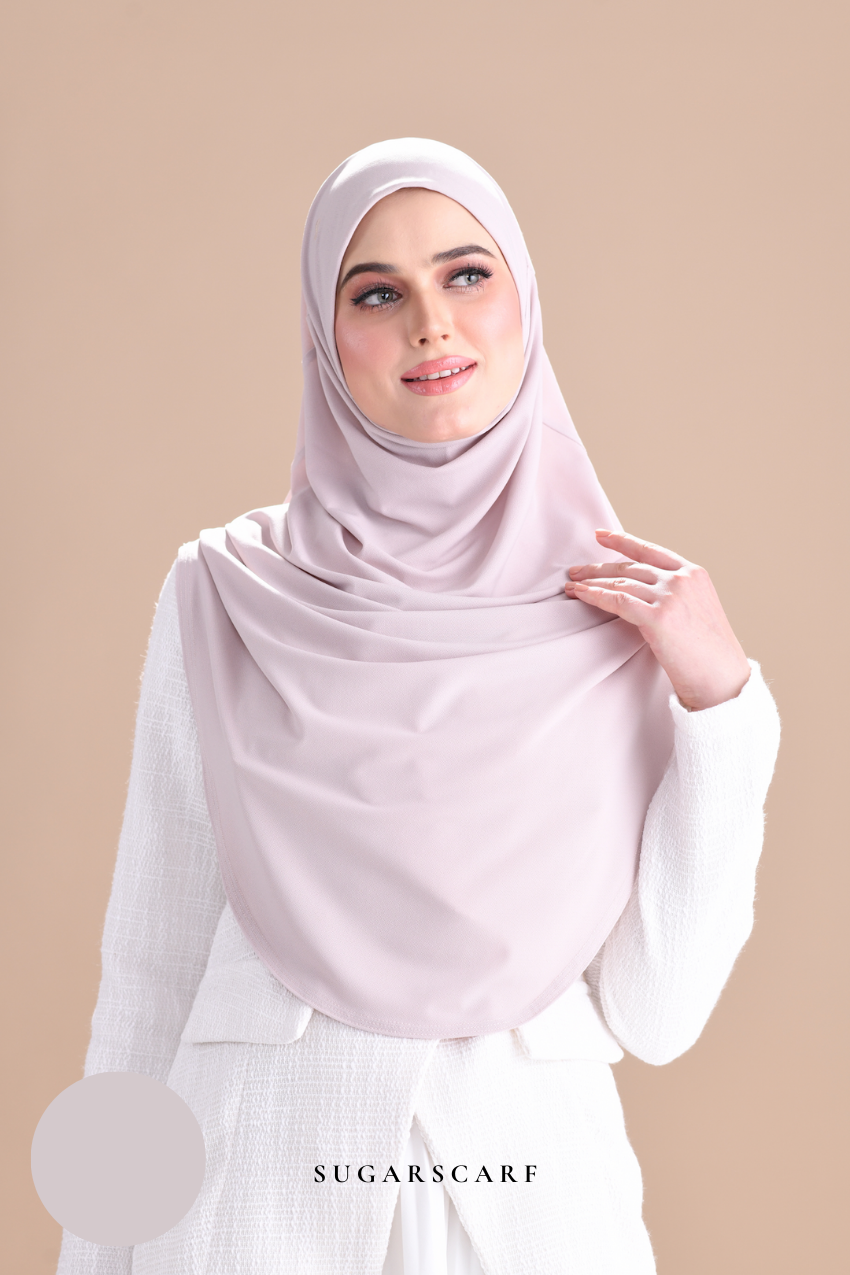 Iris Slip On Plain Hijab (Ash)