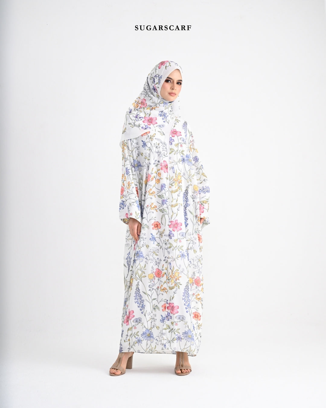 She is In Bloom Abaya Outer in Everlyn