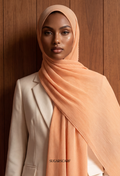 ( Full Wide Pleats Shawl ) Elegant Folds Everyday - (Garfil)
