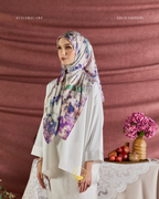 YES DEFECT (Square ) Celeste In Mixed Silk Matte Satin (Tradition)