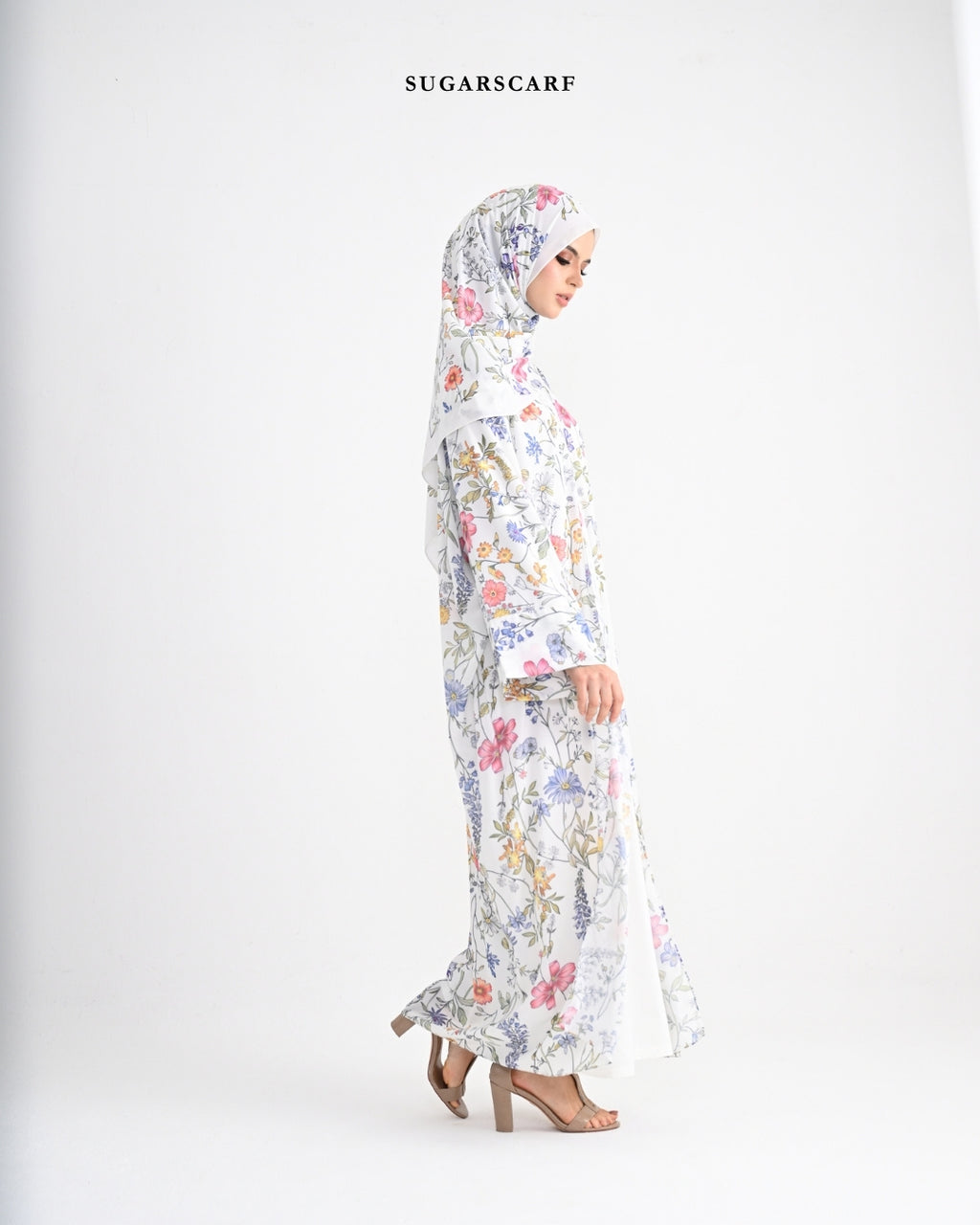 She is In Bloom Abaya Outer in Everlyn