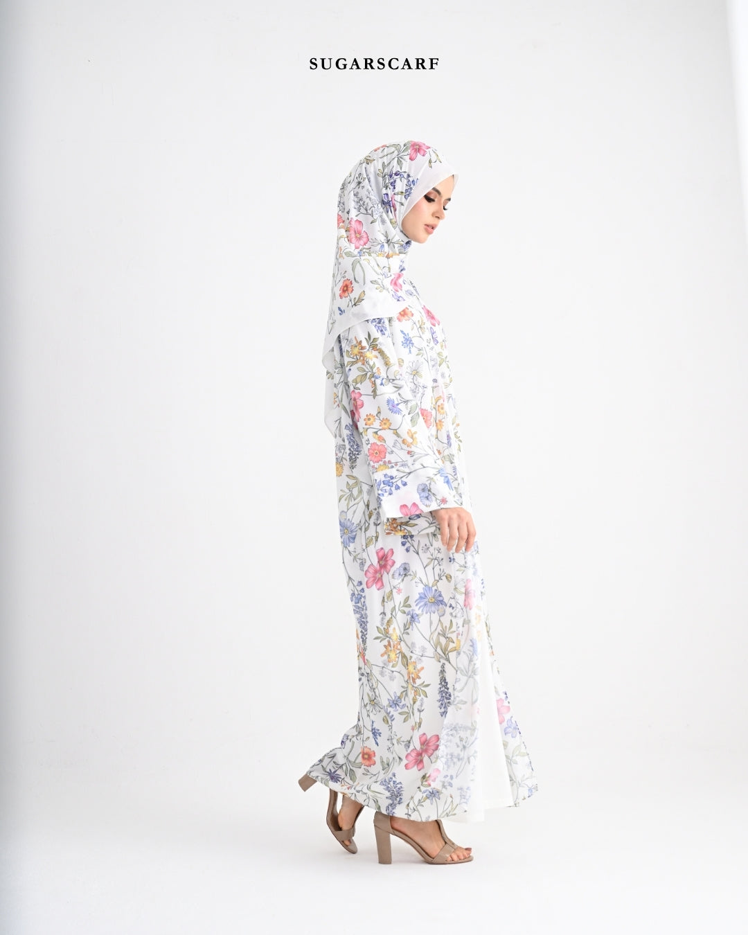 She is In Bloom Abaya Outer in Everlyn