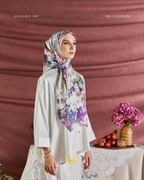 YES DEFECT (Square ) Celeste In Mixed Silk Matte Satin (Tradition)