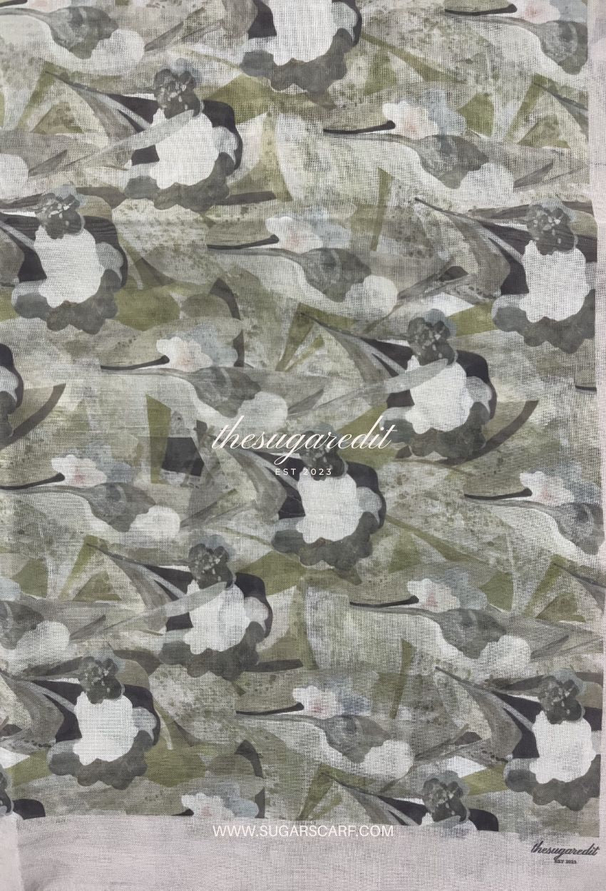 TSE BloomInvitation Japanese Cotton Voile Square -Ueno