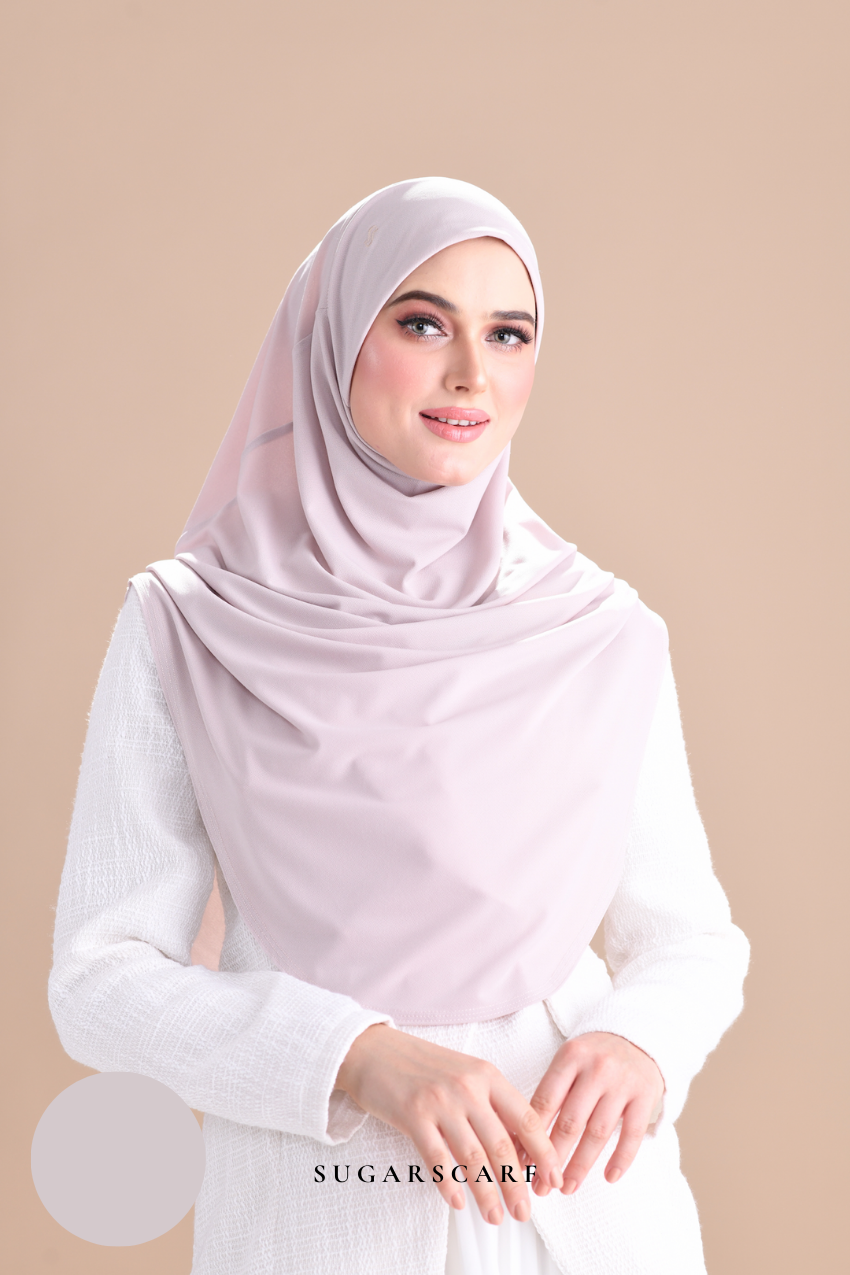 Iris Slip On Plain Hijab (Ash)