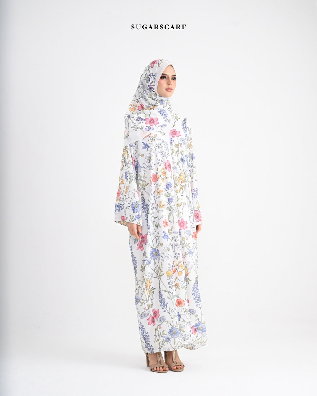 She is In Bloom Abaya Outer in Everlyn