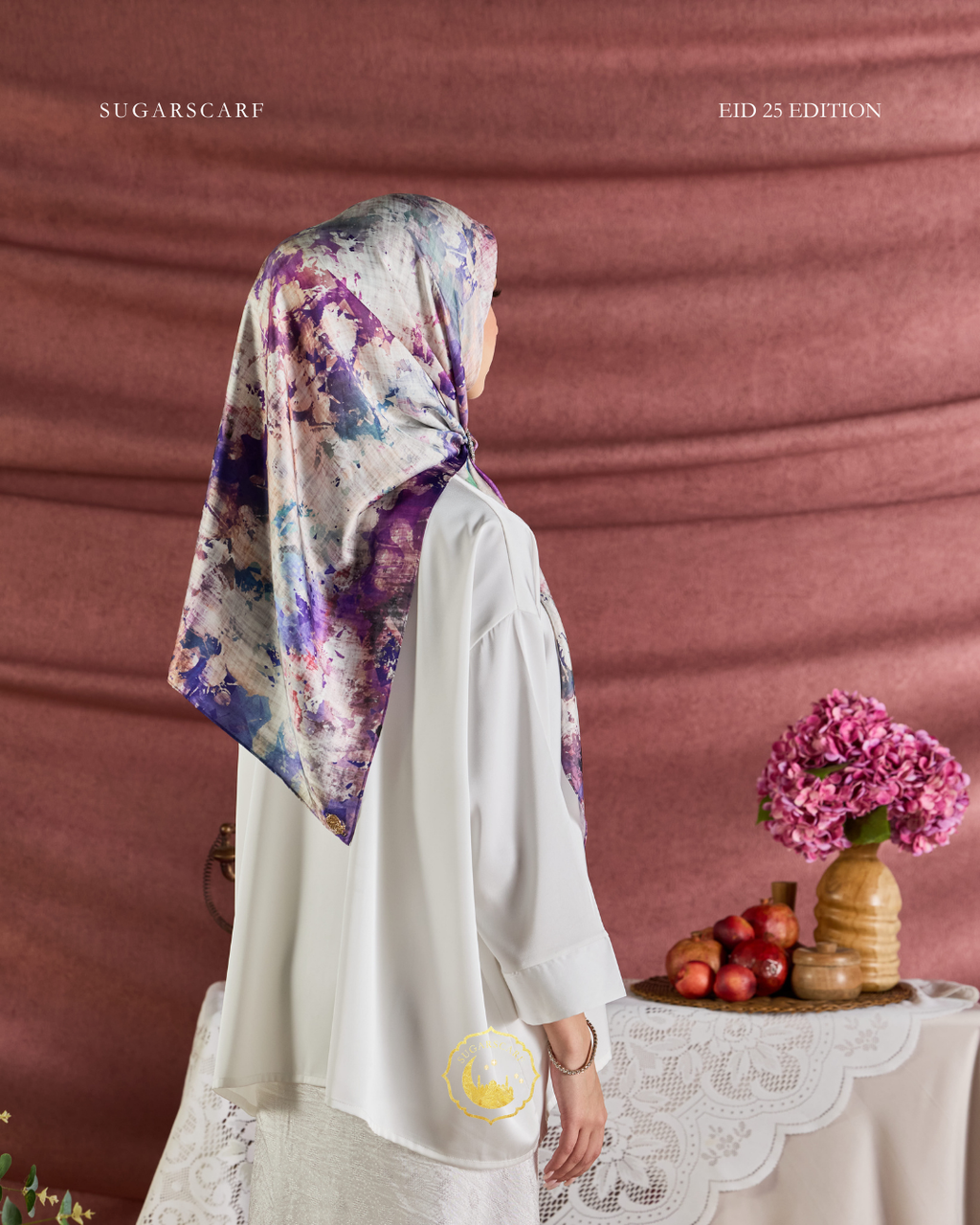 YES DEFECT (Square ) Celeste In Mixed Silk Matte Satin (Tradition)
