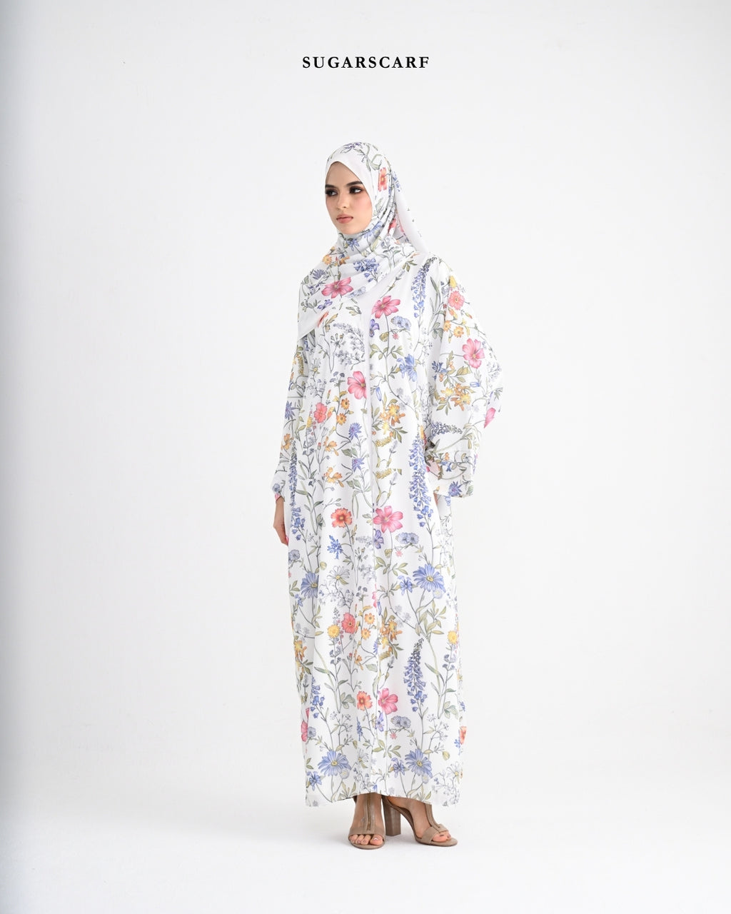 She is In Bloom Abaya Outer in Everlyn