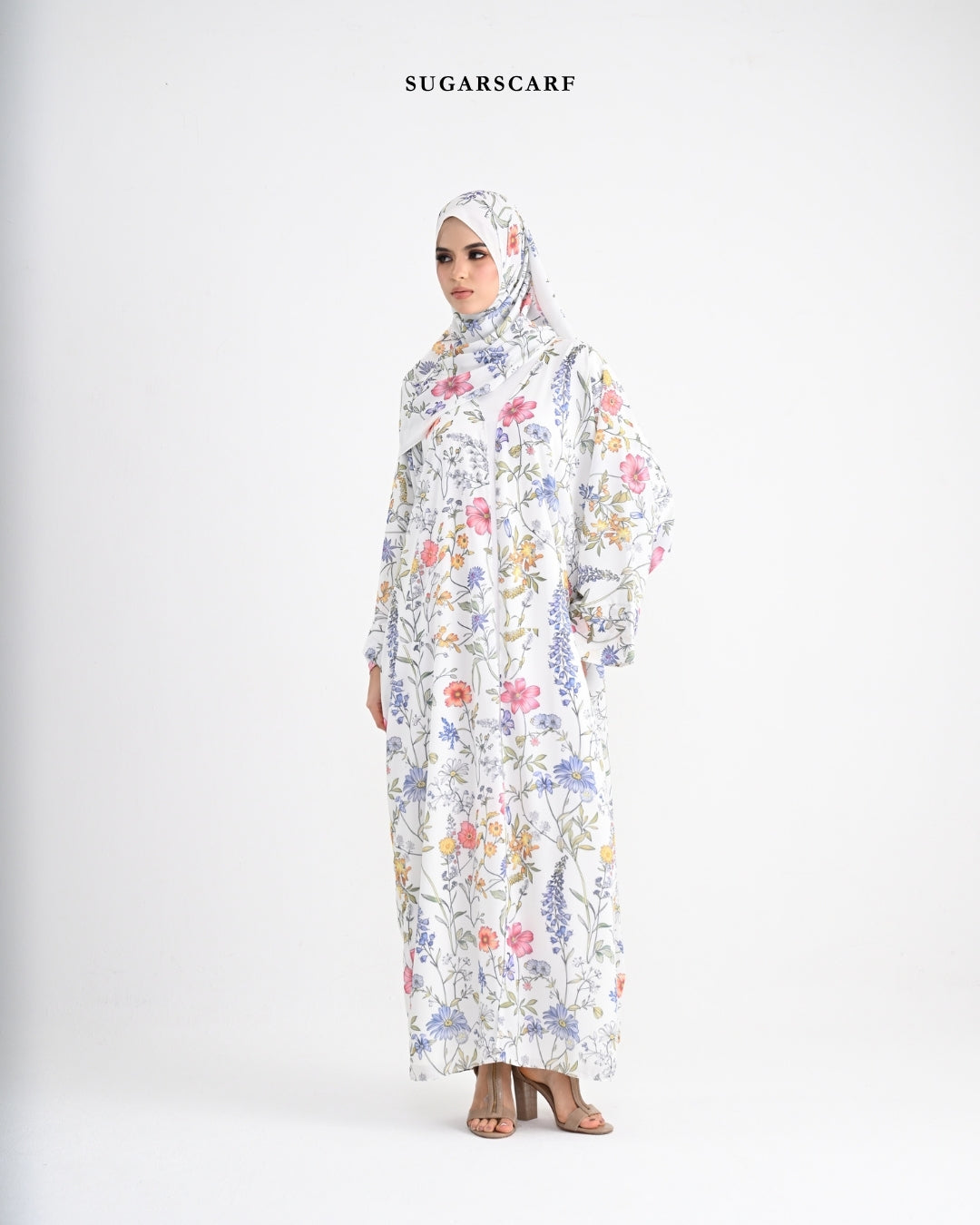 She is In Bloom Abaya Outer in Everlyn