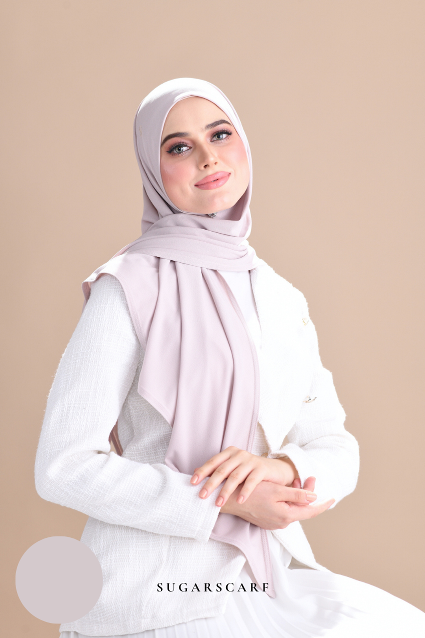 YES DEFECT - Claudia Triangle Style (Semi Instant Hijab) (Ash)