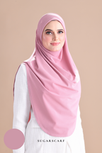 Iris Slip On Plain Hijab (Rose)