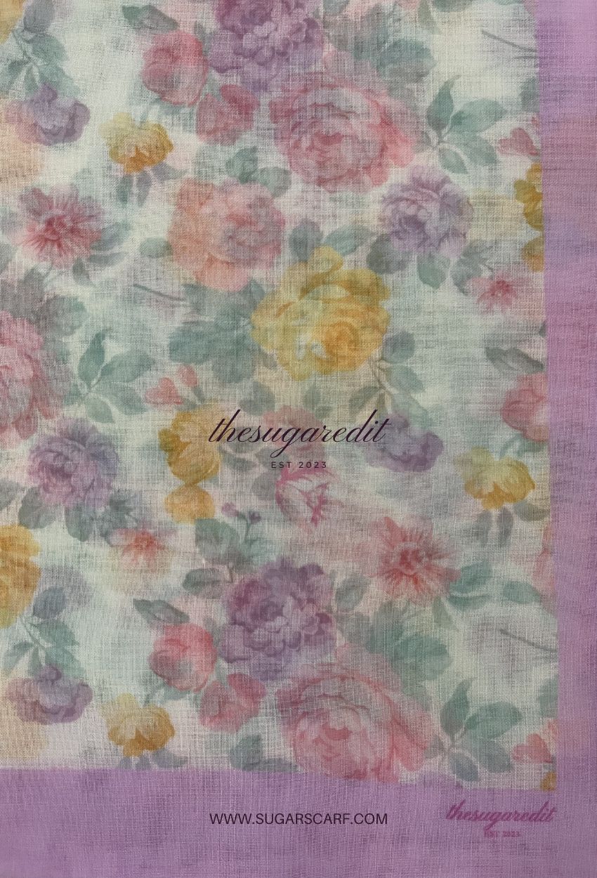 TSE BloomInvitation Japanese Cotton Voile Square - Emiko