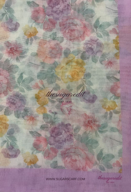 TSE BloomInvitation Japanese Cotton Voile Square - Emiko