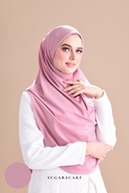 Iris Slip On Plain Hijab (Rose)