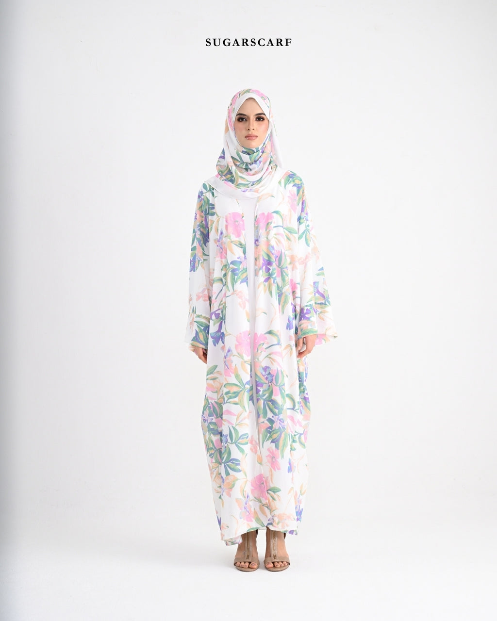 She is In Bloom Abaya Outer in Maria