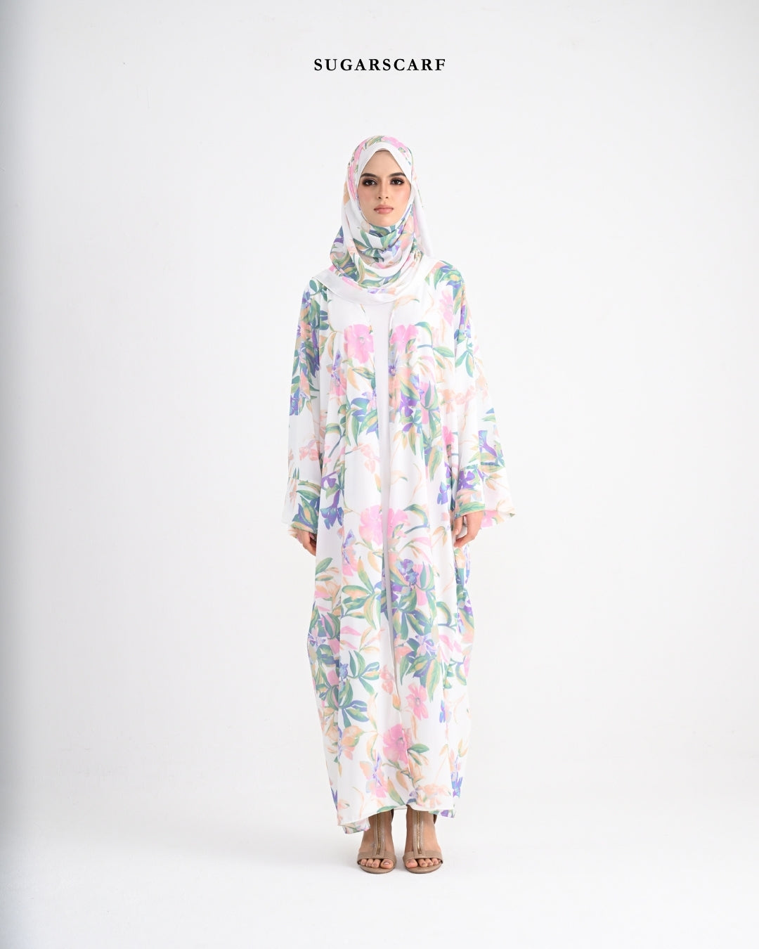 She is In Bloom Abaya Outer in Maria