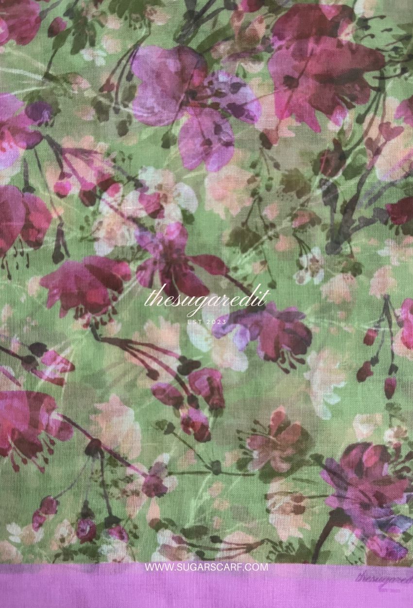 TSE BloomInvitation Japanese Cotton Voile Square - Ayane