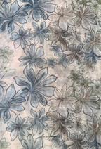 TSE BloomInvitation Japanese Cotton Voile Square - Morocco
