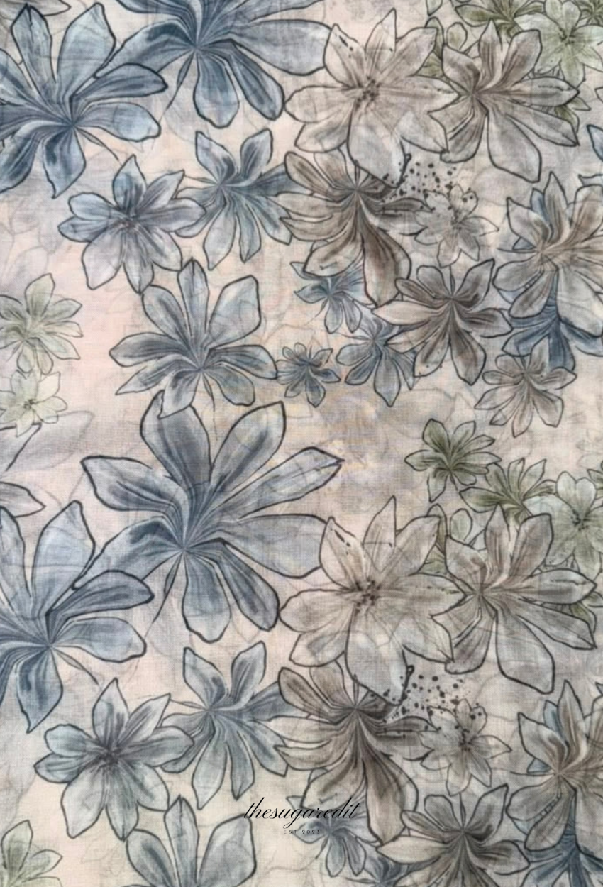 TSE BloomInvitation Japanese Cotton Voile Square - Morocco