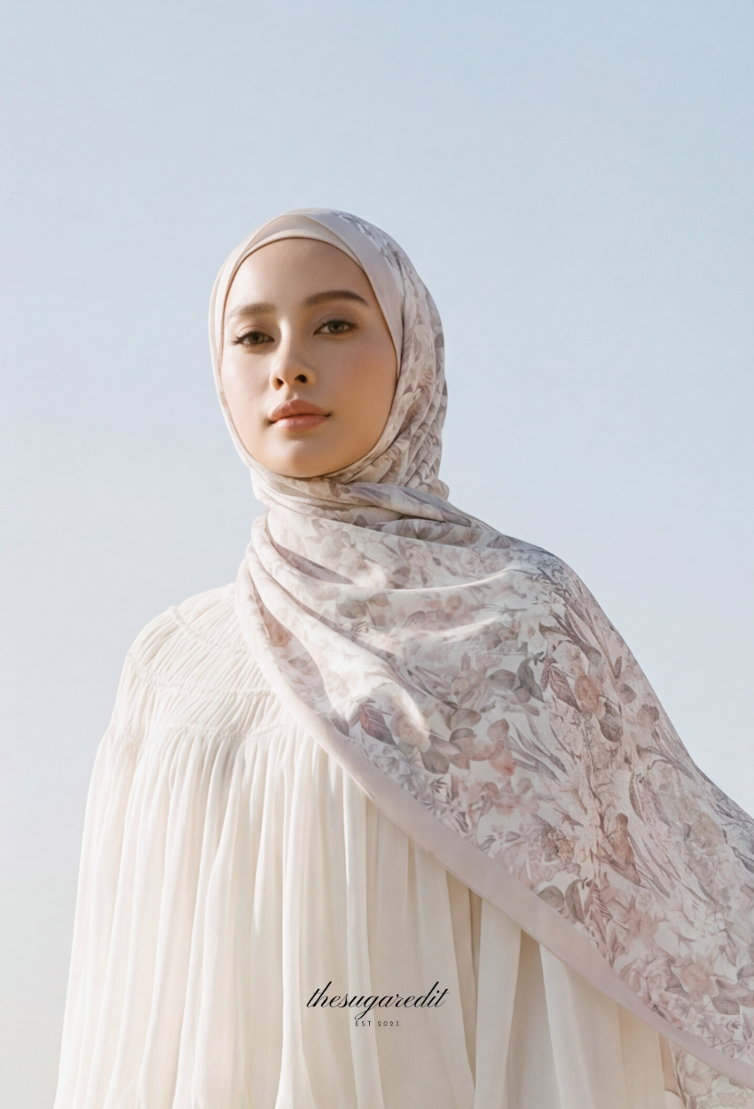 TSE BloomInvitation Japanese Cotton Voile Square In Mayfair