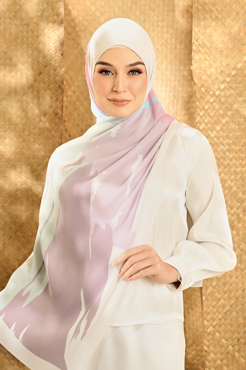 YES ( Full Wide Pleats Shawl ) Seri Raya Euphoria ( Seraphic )