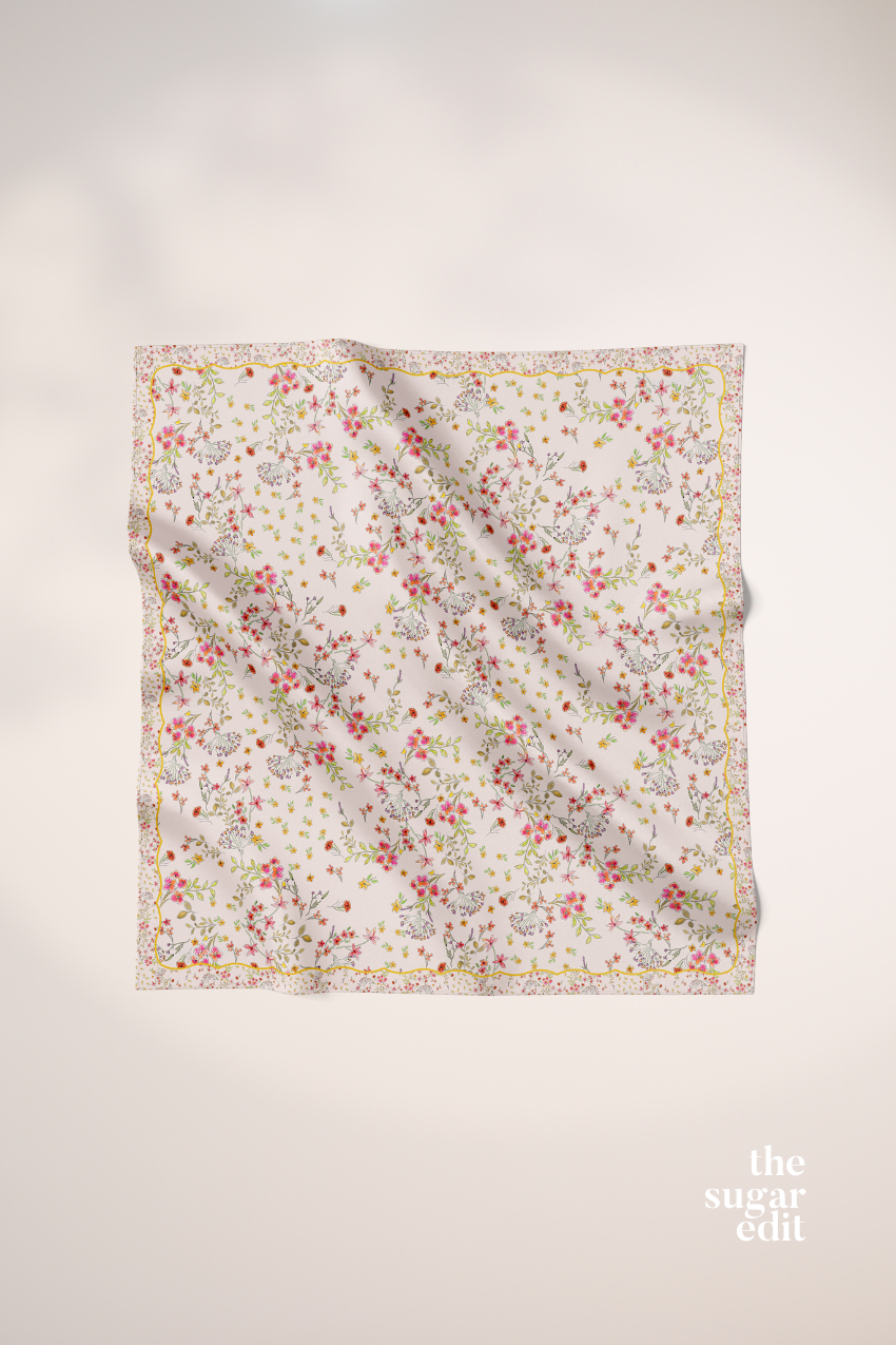 THESUGAREDIT Whispering Bloom Japanese Cotton Voile In (Serene Blossom)