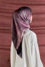 YES DEFECT (Square ) Celeste In Mixed Silk Matte Satin (Starlight)