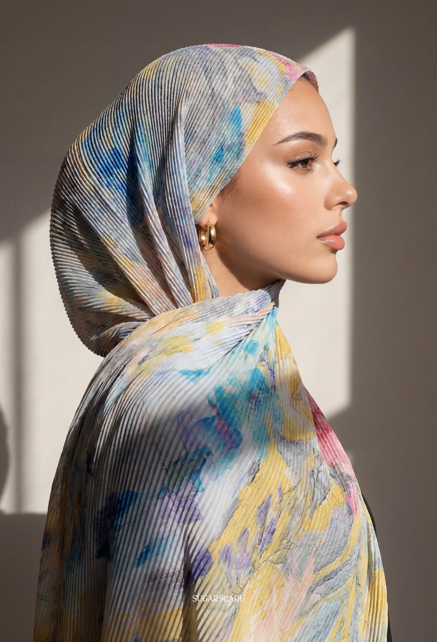 Fall In Love Wide Ultra Fine Pleated Shawl Ironless · in Augustine