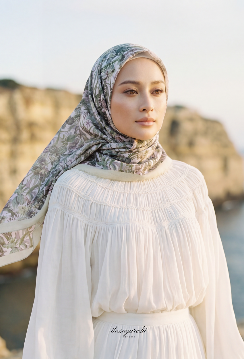 TSE Grace Collection Japanese Voile Square In Goals