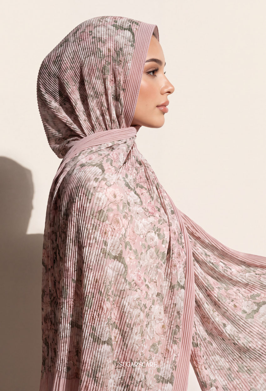Fall In Love Wide Ultra Fine Pleated Shawl Ironless · in Julie