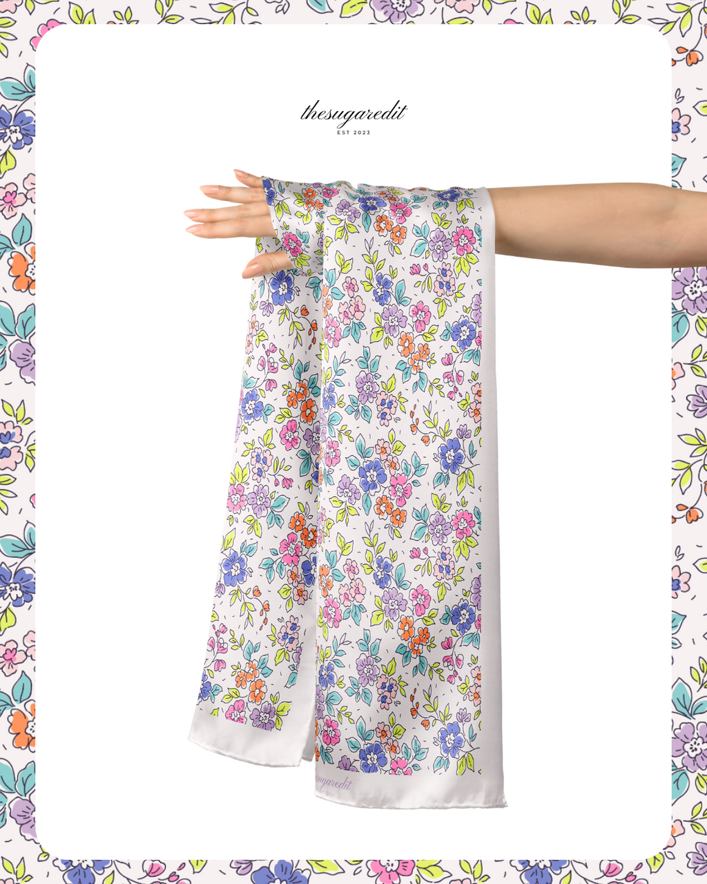YES DEFECT - TSE Scarves of Love Paris Cotton Voile Long Shawl ( Grace)