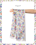 YES DEFECT - TSE Scarves of Love Paris Cotton Voile Long Shawl ( Grace)