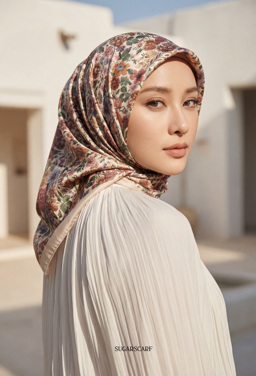 FallInLove Scarves Mixed Satin Square in Derri