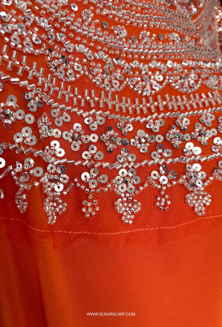 Vivi Crystal Beads Drape In Blue