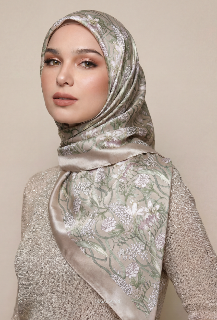 Eid Bloom 2026 Scarves Mixed Satin Square in BloomVivian