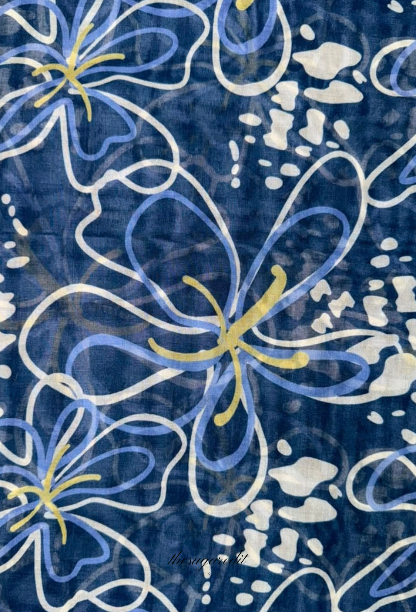 TSE BloomInvitation Japanese Cotton Voile Square - Stromboli