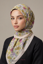 TSE BloomInvitation Japanese Cotton Voile Square - Istanbul