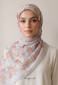 TSE BloomInvitation Japanese Cotton Voile Square - Addie