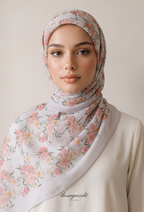 TSE BloomInvitation Japanese Cotton Voile Square - Addie