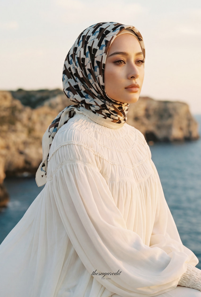 TSE Grace Collection Japanese Voile Square In Rewarding