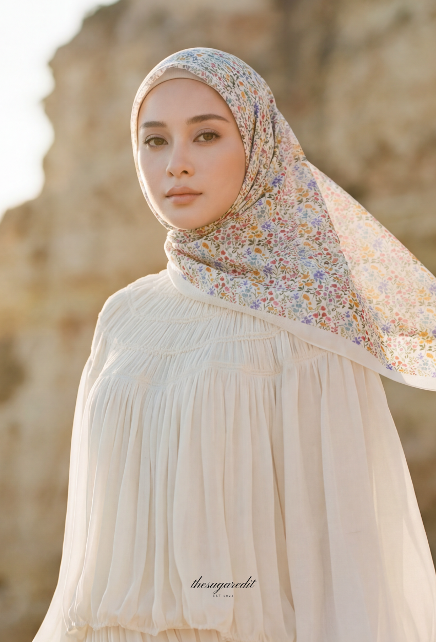 TSE Grace Collection Japanese Voile Square In NotCuteAnymore