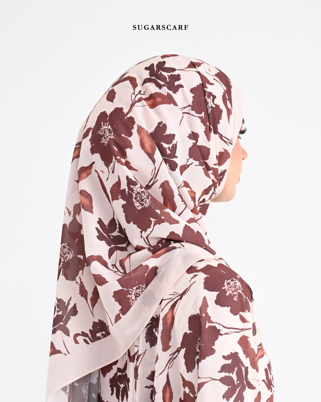 Korean Chiffon Long Shawl (She is in the Bloom) in Aiko