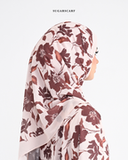 Korean Chiffon Long Shawl (She is in the Bloom) in Aiko