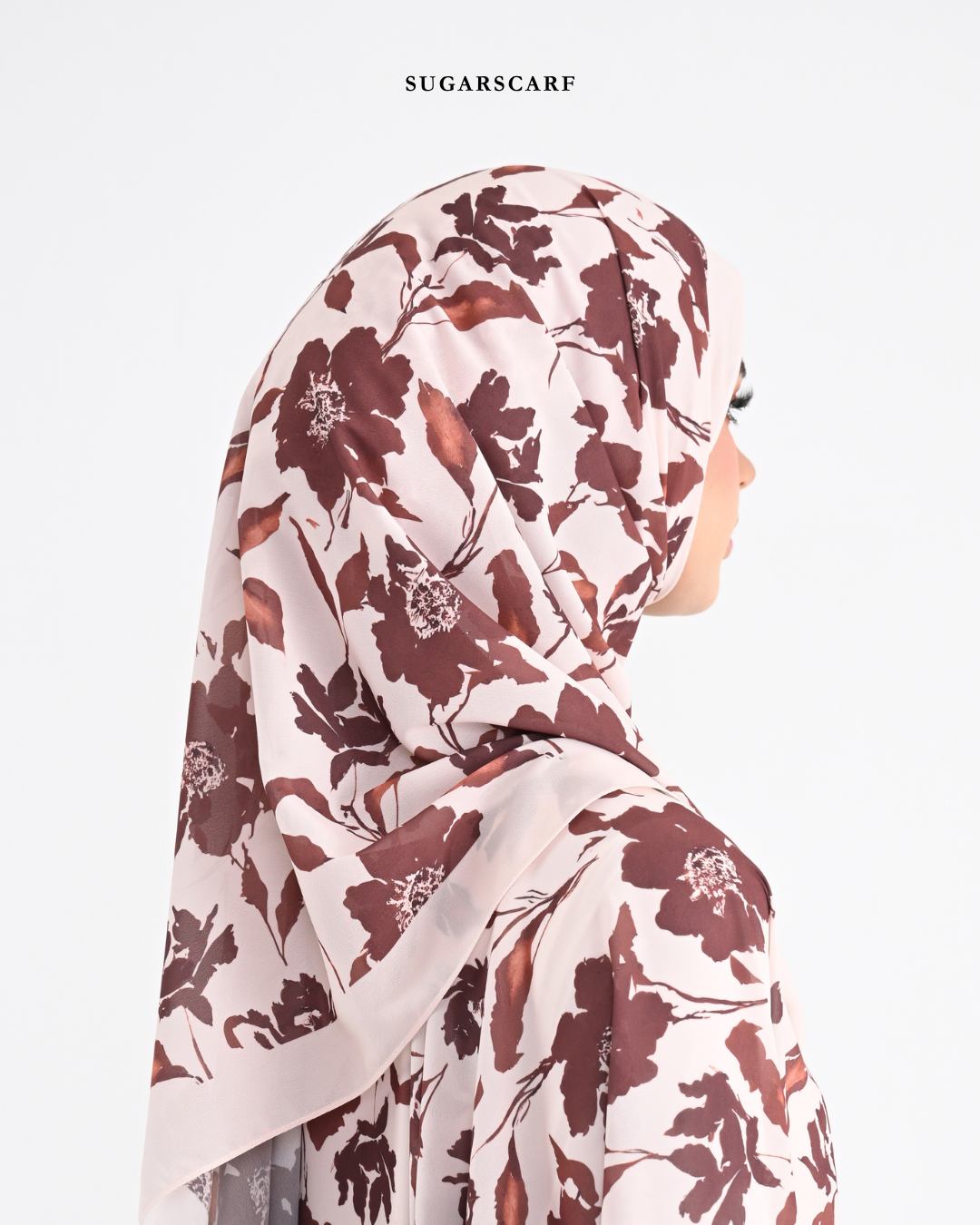 Korean Chiffon Long Shawl (She is in the Bloom) in Aiko